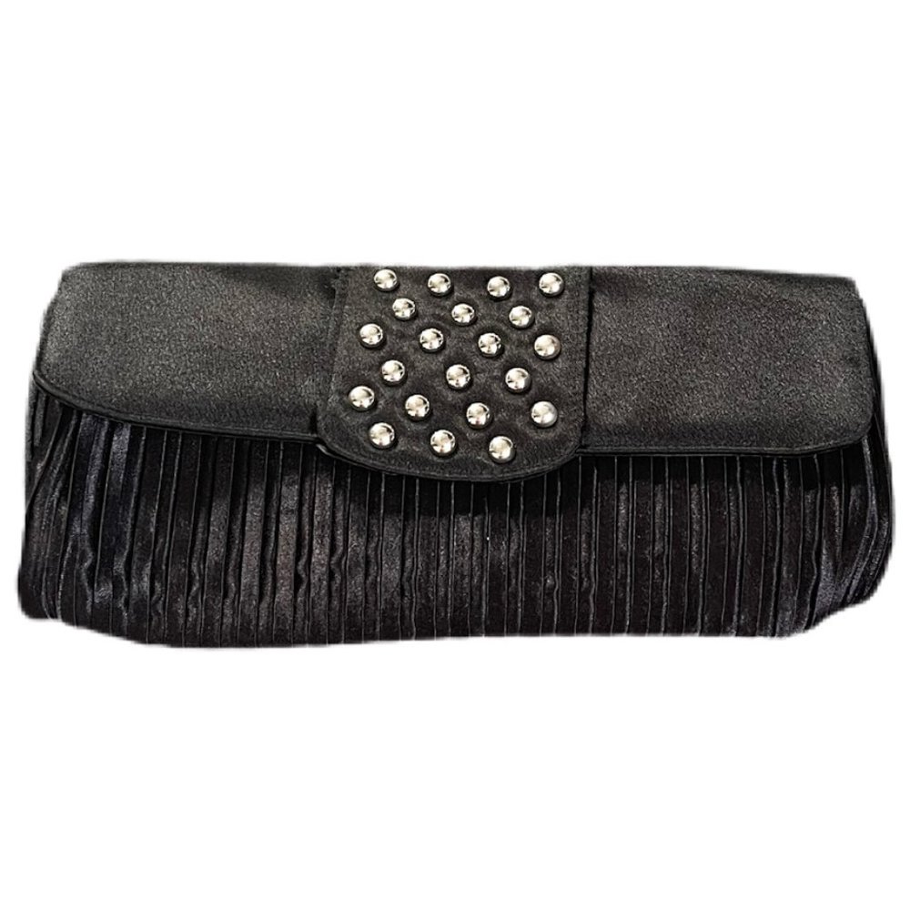 Bijoux Terner Black Pleated Clutch
